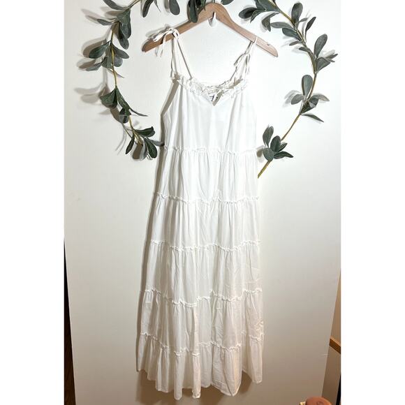 Charlie Holiday Senorita White Cotton Maxi Dress LAST CALL - Picture 1 of 12